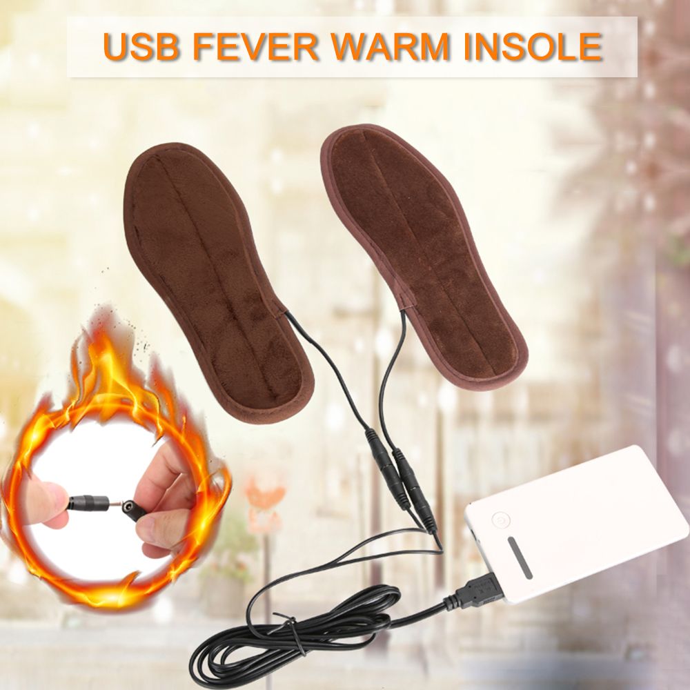 Unisex Men Women USB Electric Powered Comfortable Soft Heated Insoles For Outdoor Sports Shoes Boots Feet Warmer be in great demand