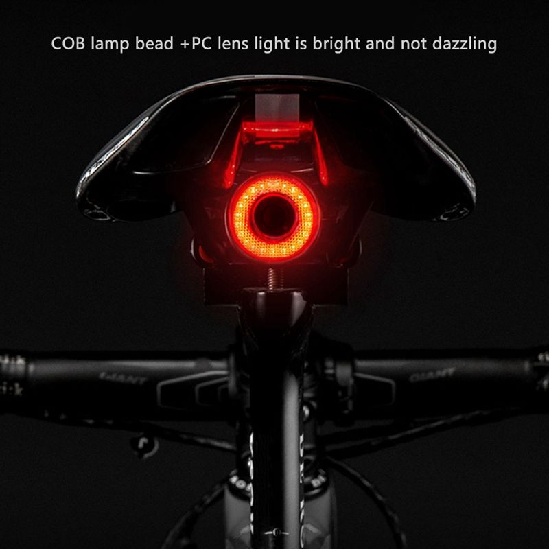 ROCKBROS Bicycle Q5 Tail Light Intelligent Sensing Brake Light Riding Equipment Night Riding Tail Light