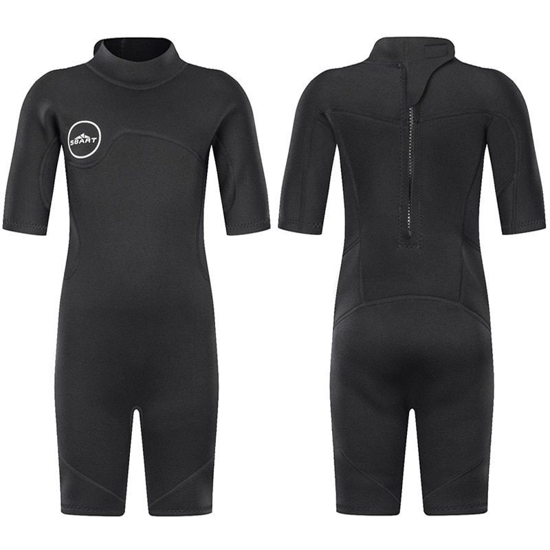 Kids Wetsuit for Swim Surf Snorkel Dive 2mm Premium Neoprene/Lycra Shorty Suit for Baby/Children/Youth Boys/Girls Back Zip