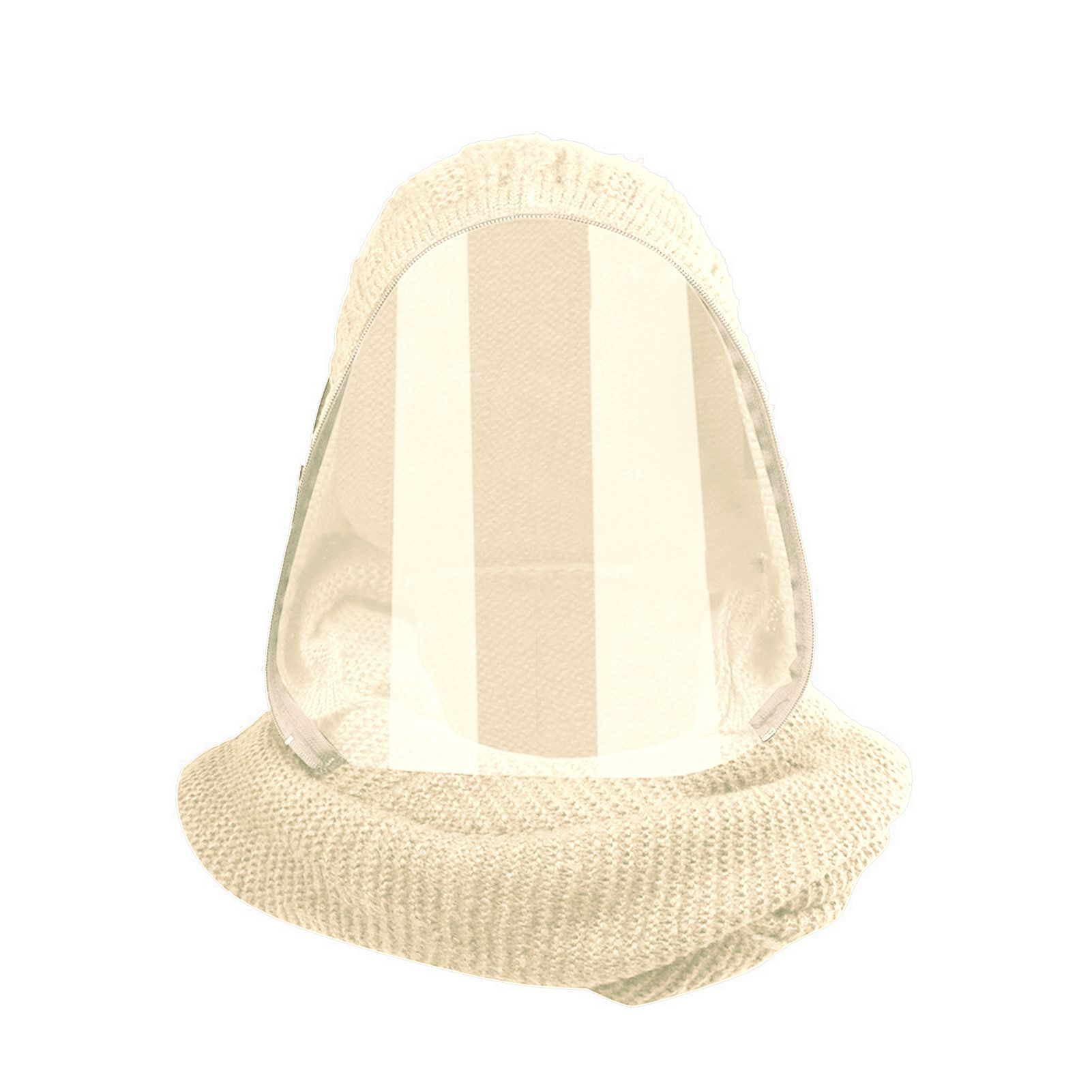 Neckerchief Hat Transparent Face Cover Keep Warm Knitting Face Cover Hat
