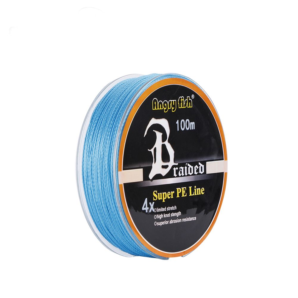 ANGRYFISH Diominate PE Line 4 Strands Braided 100m/109yds Super Strong  10LB-80LB Blue