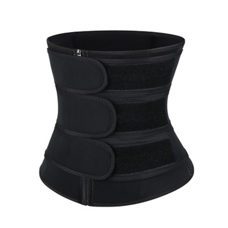 Waist Corset Trainer Sauna Sweat Sport Girdle Men Weight Loss Lumbar Shaper Workout Trimmer Three belt zipper Belt