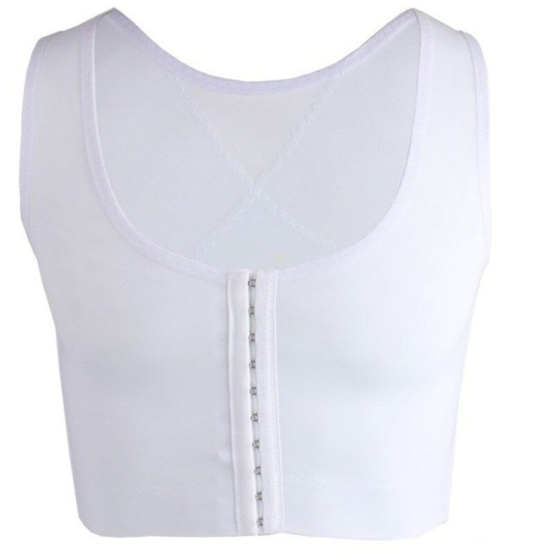 Man Gynecotia Shapers Control Boobs Invisible Vest Shaper Back Corrector Black We Slim Chest Hooks Adjustable Corsets