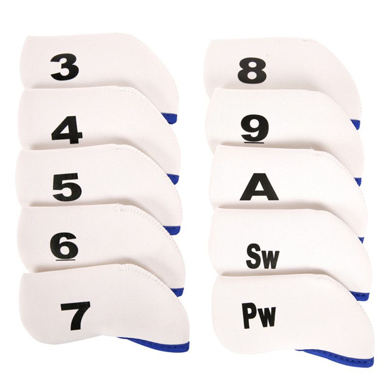 Yfashion 10PCS/Set Black  Plain Headcover Iron Cover Set for Cleveland Ping zuno Adams