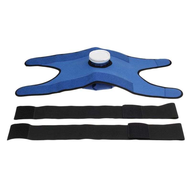 Ice Bags with Straps, Hot Cold Therapy Reusable Ice Bag Pack & Wrap for Head, Shoulder, Back, Knee .(9 Inch, Blue)