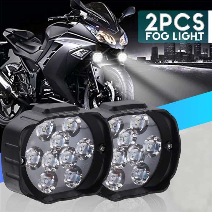[READY STOCK]//2pcs//[9Led]//[12V//9W]//Motorcycle/Bike/Waterproof Fog Light///ST - Cycle Accessories - Cycle Accessories