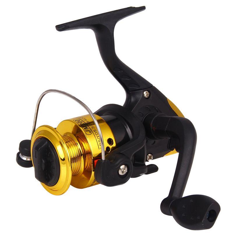 Yfashion Spinning Fishing Reel with Handle Machine Cut Large Fishing ools Fishing ear