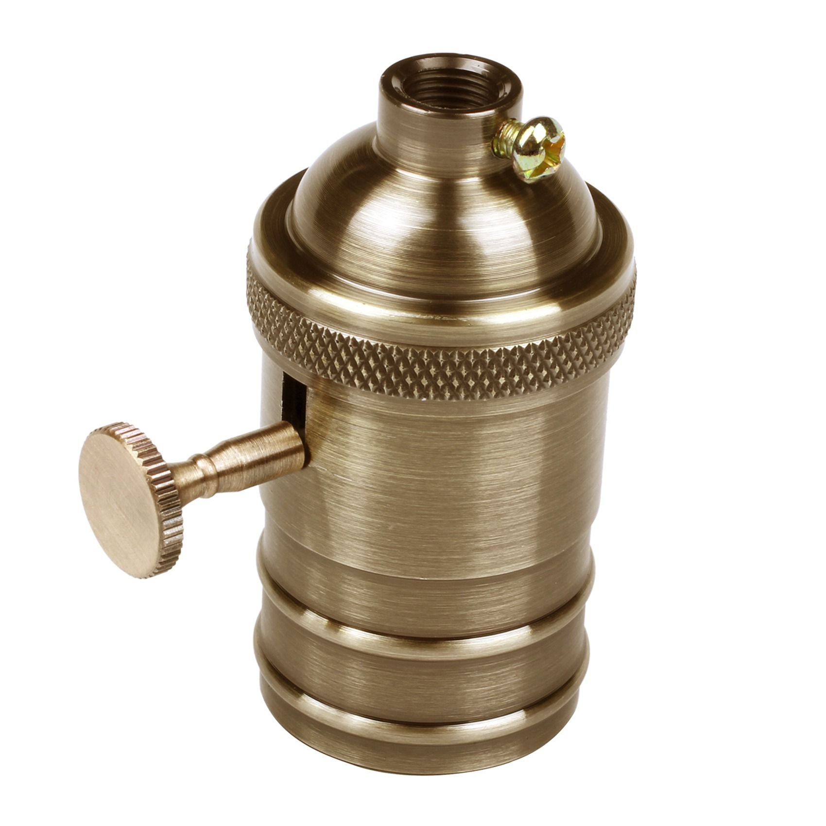 2X E26/E27 Retro Vintage Antique Edison Brass Copper Lamp  Bulb Holder Socket Antique Brass