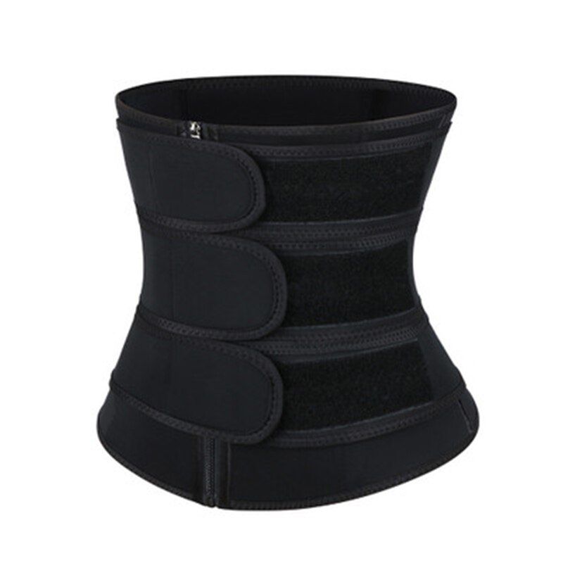 CXZD 2021 New Waist Corset Trainer Sauna Sweat Sport Girdle Men Weight Loss Lumbar Shaper Workout Trimmer Three belt zipper Belt