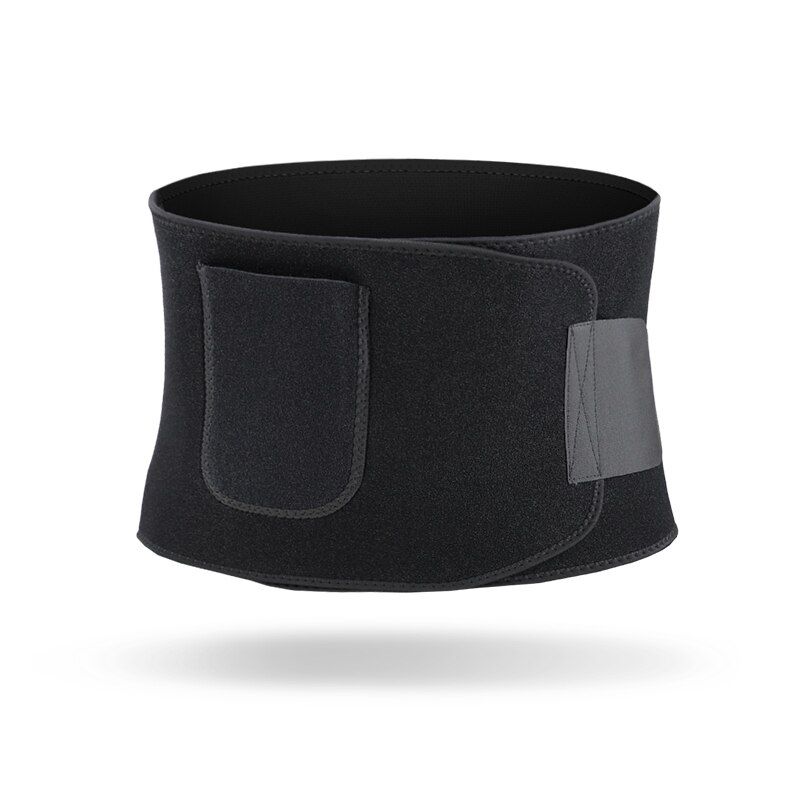 Waist Trimmer Belt Women Men Fitness Loss Weight Waist Sweat Belt Adjustable Neoprene Lumbar Back Protection Support w/ Pocket