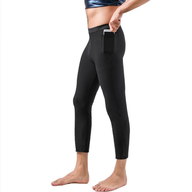 Body Shaper Slimming Pants Sweat Leggs Sauna Shapewear Men Waist Trainer Tummy Hot Thermo Underwear Fitness Workout Suits