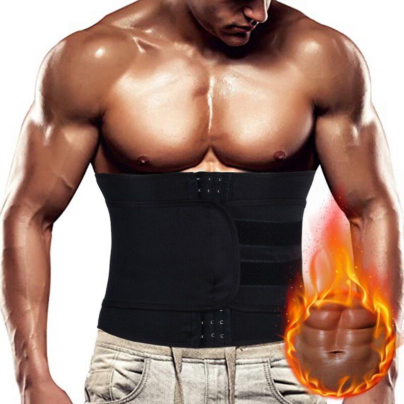 Mens Thermo Neoprene Body Shaper Waist Trainer Belt Slimming Corset Waist Support Sweat Cinchers Underwear Modeling Strap Corset