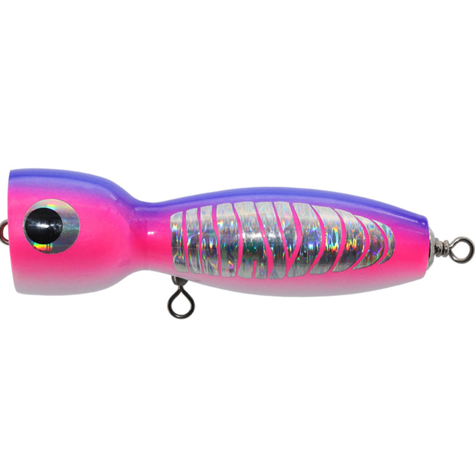 Grebest Fake Bait Good Tensile Strength Sea Fishing Wooden Popper Fake Bait