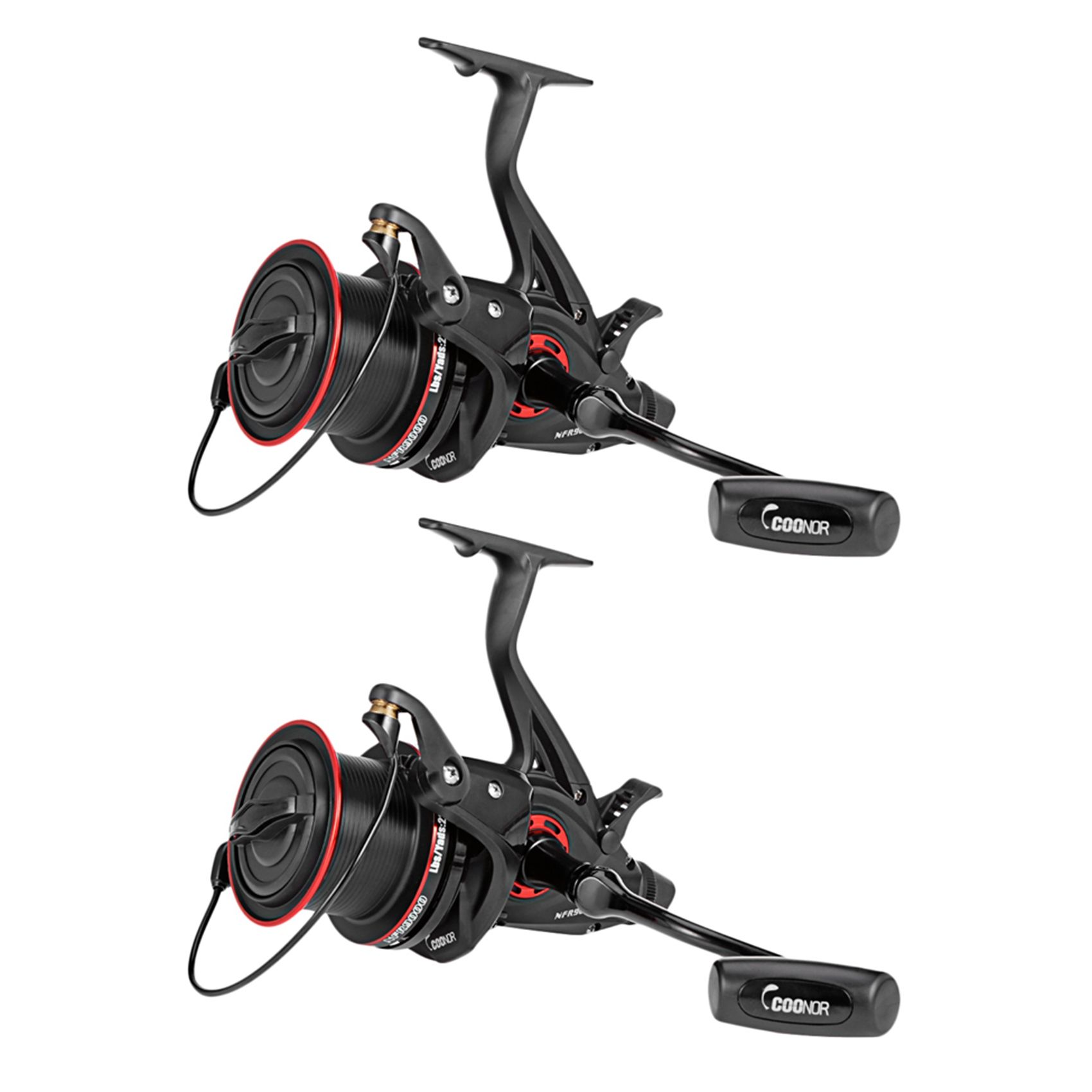 2X Coonor Nfr9000+8000 Double Spool Fishing Reel 12+1 Bb 4.6:1 Spinning Fishing Folding Left/Right Handle Fishing Reel