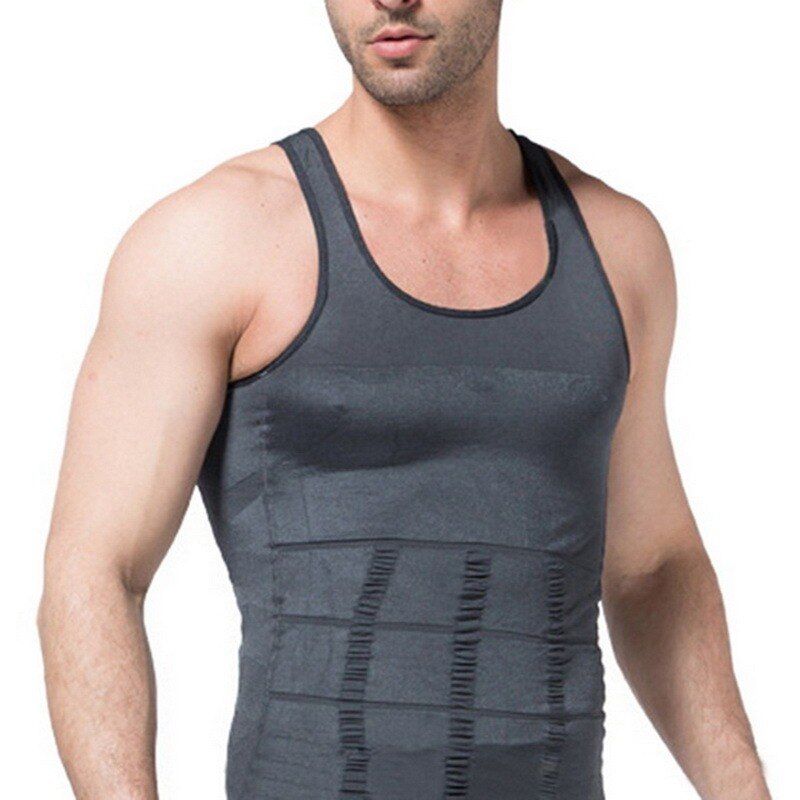 New Men Body Shaper Corrective sture Shirt Slimming Belt Belly Abdomen Fat Burning Compression Corset Body Toning T-Shirt