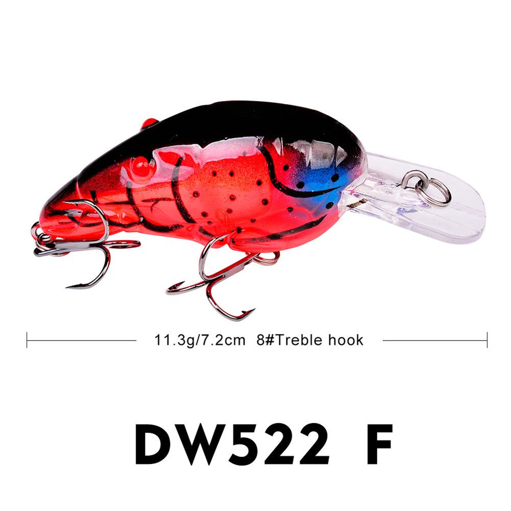 Crank Fishing Lure Artificial Hard Baits 7.2cm/11.3g Fishing Tackle Good Treble Hooks