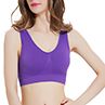 Seamless Women Solid Color Padded Wireless Sport Yoga Sleep Bra Cropped Vest