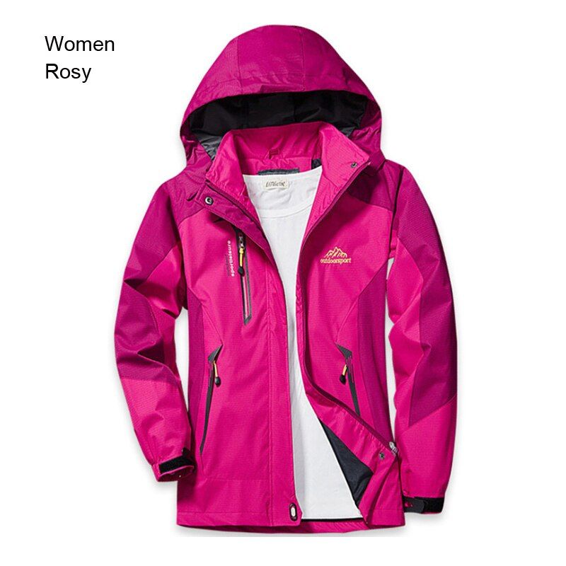Hiking jacket Spring Autumn Men Women Windproof Waterproof Thin Hooded Windbreaker Outdoor Couple Camping Climbing coat