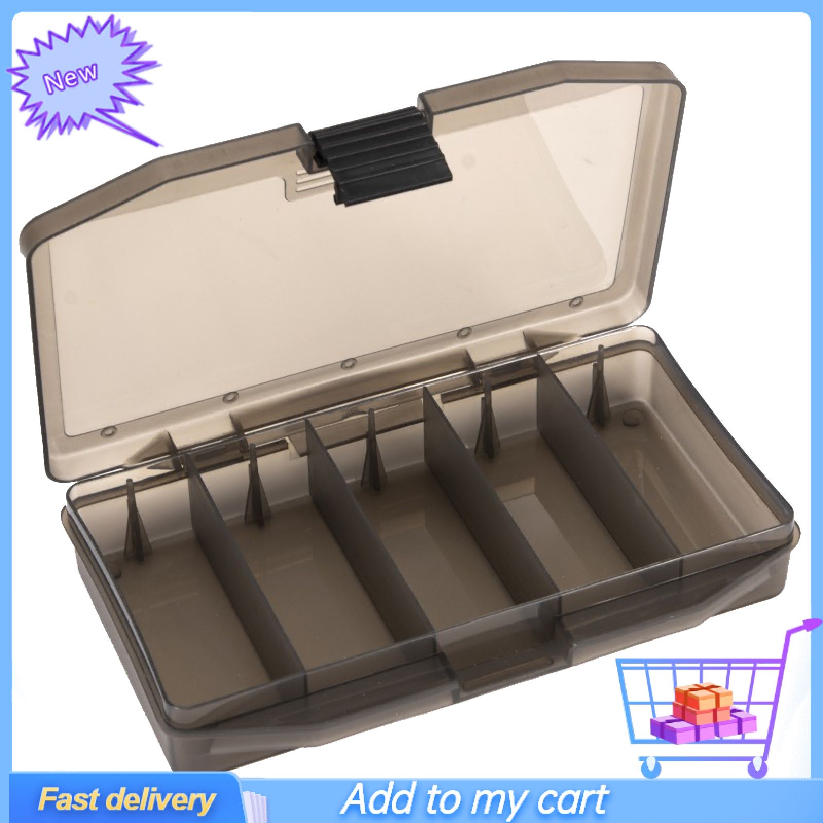 Fishing Lure Storage Box Multi-functional Compartments High Quality ABS Portable Bait Storage Organizer for Outdoor