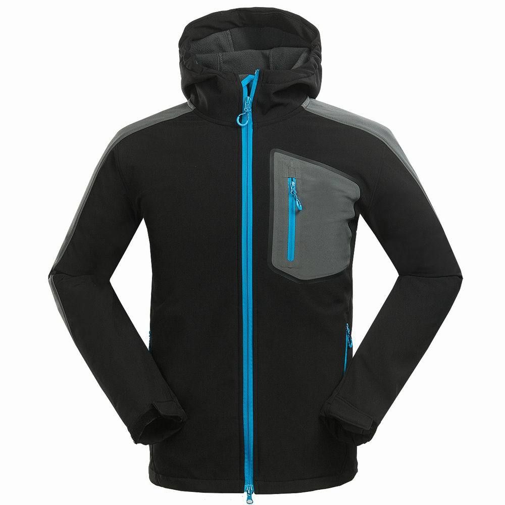 Men's autumn and winter polar fleece soft shell jacket camping sports jacket outdoor ski waterproof waterproof mountaineering hi