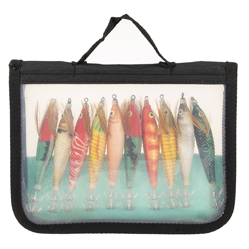 10pcs Multicolor Simulation Shrimp Shape Bait With Sharp Hook Soft Bionic Sea Fishing Lure Set Fishing Tackles Accessories