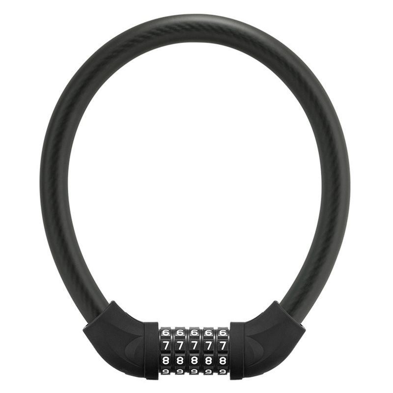 ROCKBROS 5-Digit Password Bicycle Code Lock Mountain Bike Portable Security Anti-Theft Cable Lock Steel Wire Lock