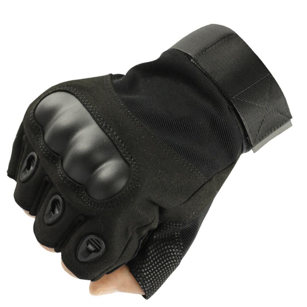 Outdoors Camping Half Finger Gloves Tactical Fingerless Tactical Gloves Durable Hard Knuckle Cycling Motorcycle Gloves for Shooting Hunting Motorcycling Climbing