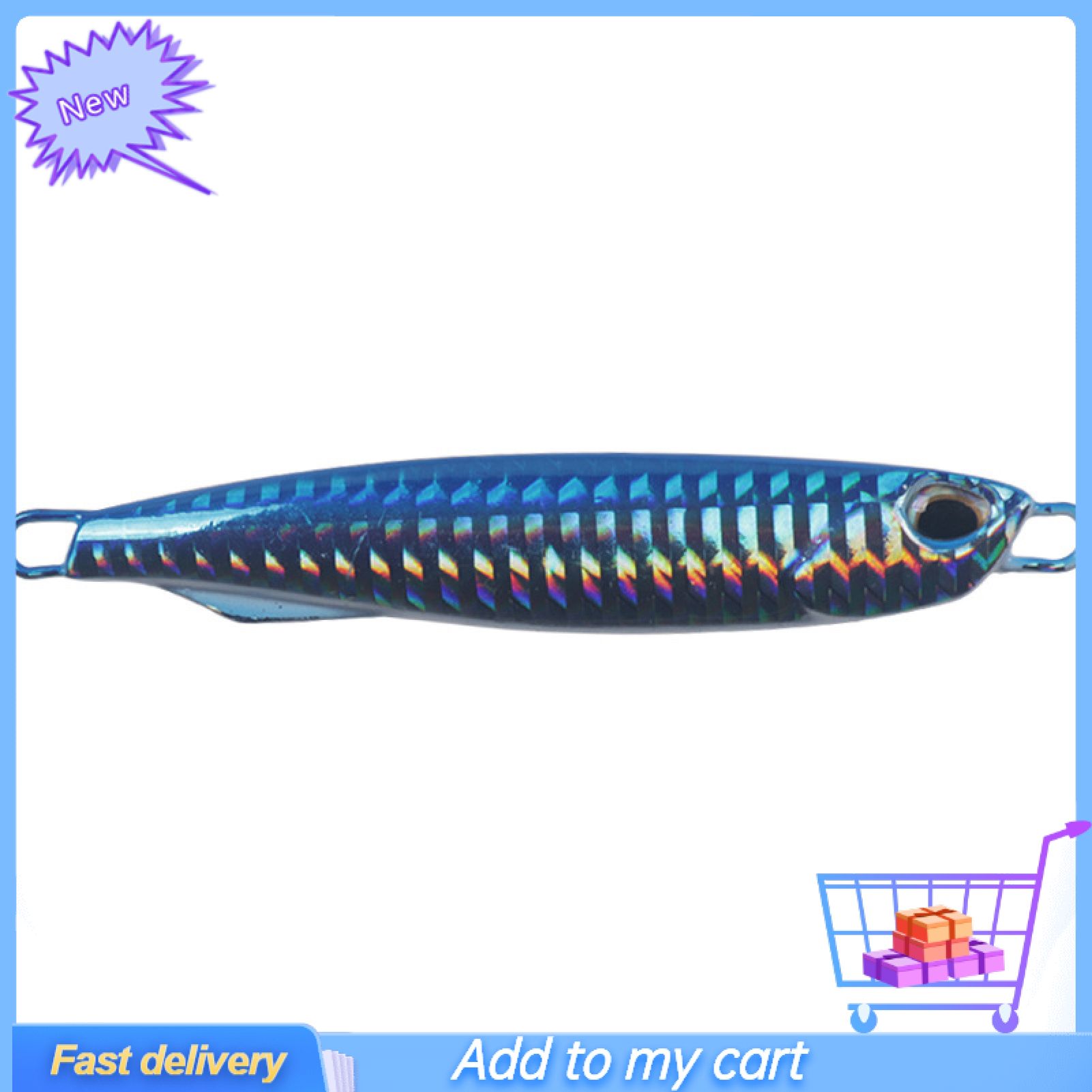 40g 85mm 3D Fish Eye Iron Plate Fishing Bait Sinking Lure Pencil for Fishing Lovers