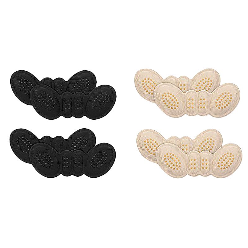 4 pairs of heel shoe grip heel cushion pad heel cushion snag insert, shoe pad, heel grip, heel pad, heel blister protector for loose shoes for men and women (2 thin + 2 thick)