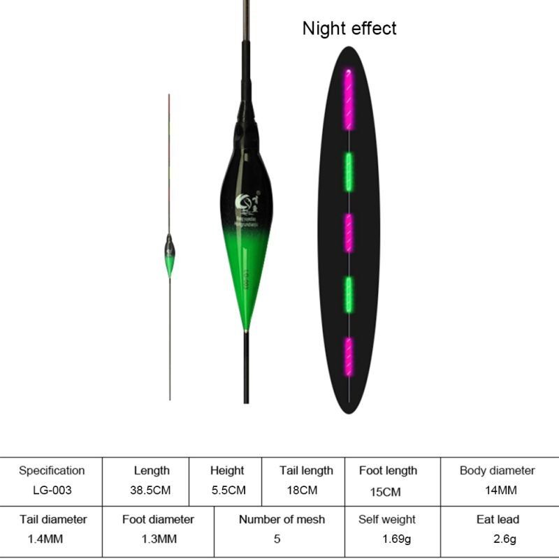 Day Night Fishing Float Waterproof Cool Light Electronic Floats Luminous Buoy Outdoor Fish Supply