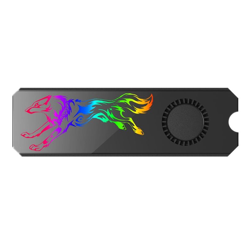 M2 SSD Heatsink Cooler Vest 5V ARGB M.2 2280 Solid State Disk Hard Drive Radiator Cooling Fan Thermal Pad