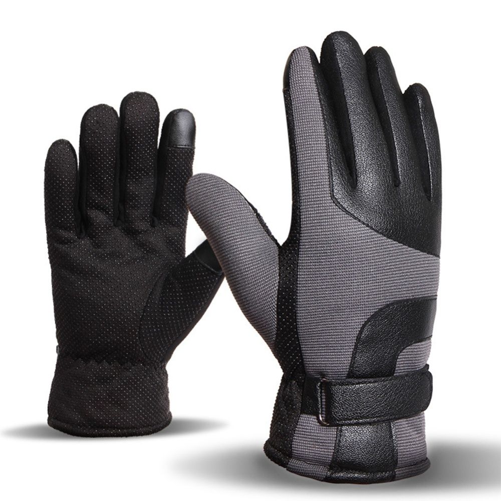 Yfashion Men Winter Outdoor Windproof Anti-Slip ouch Screen Warm loves for Riding Cycling Motorcycle Hiking Camping Skiing