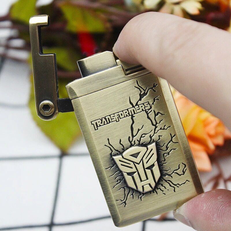 Transformers Lighter Cool Relief Transformers Windproof Butane Torch Retro Refillable Gas Fire Briquet Chalumeau