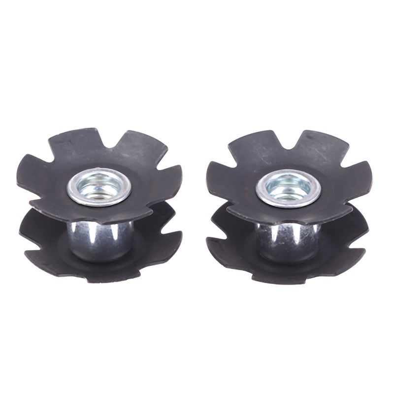 2PCS Bicycle Front Fork Mount Core Fastening Bolts Star Nuts for 1-1/8" 28.6mm