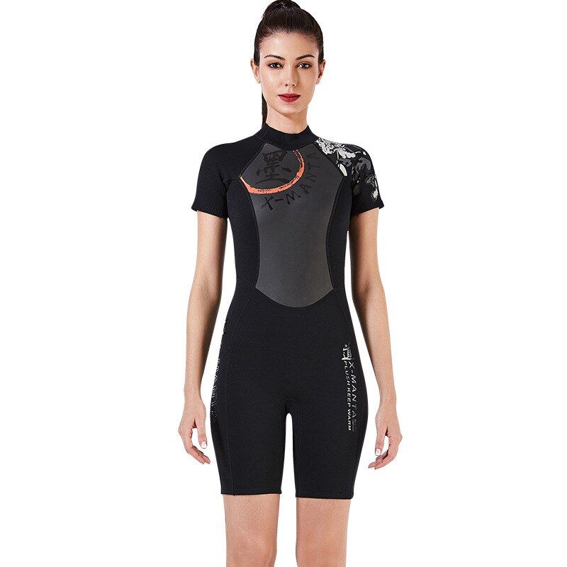 Men Women Shorty  Wetsuit Thermal Suit  3mm Neoprene Youth  Short Sleeve Diving Swimming Snorkeling Surfing Scuba Jumpsuit