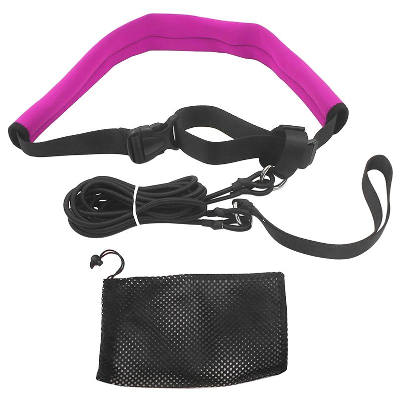 2.0M Pool Swim Training Leash Swim Training Belt Swim Resistance Tether Elastic Rope Swimming Training Equipment