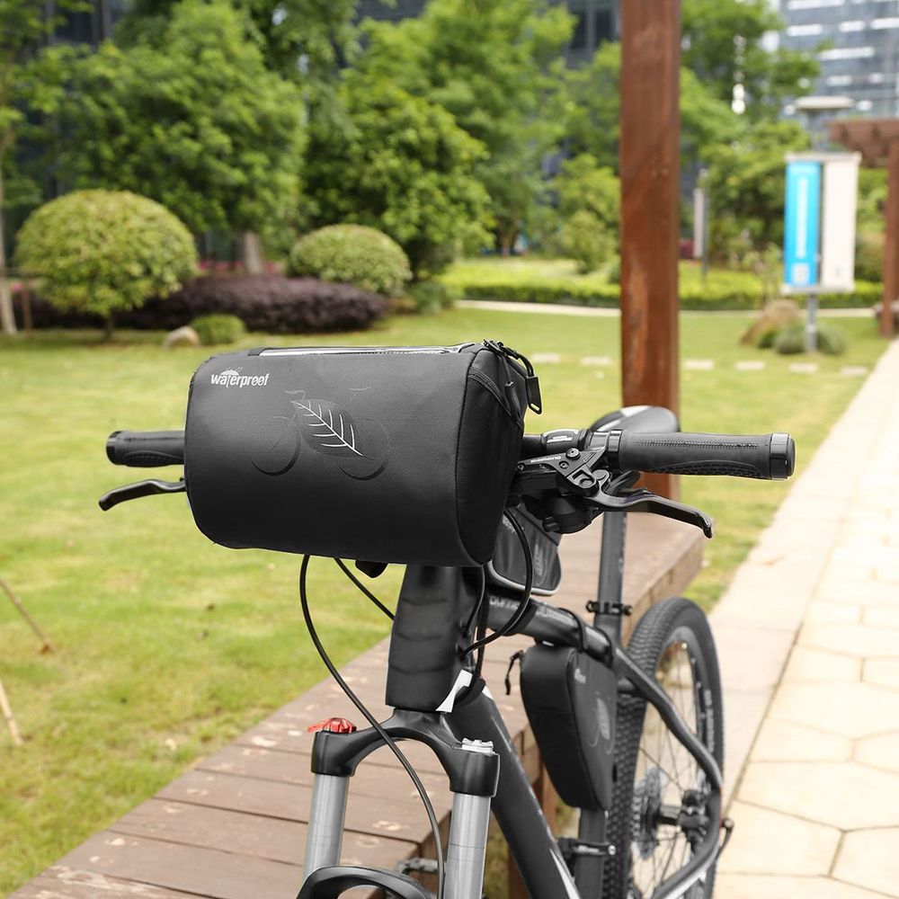 Bike Frame Bag Front Tube Bag Handlebar Bag Bicycle Bag with Touchscreen Phone Case
