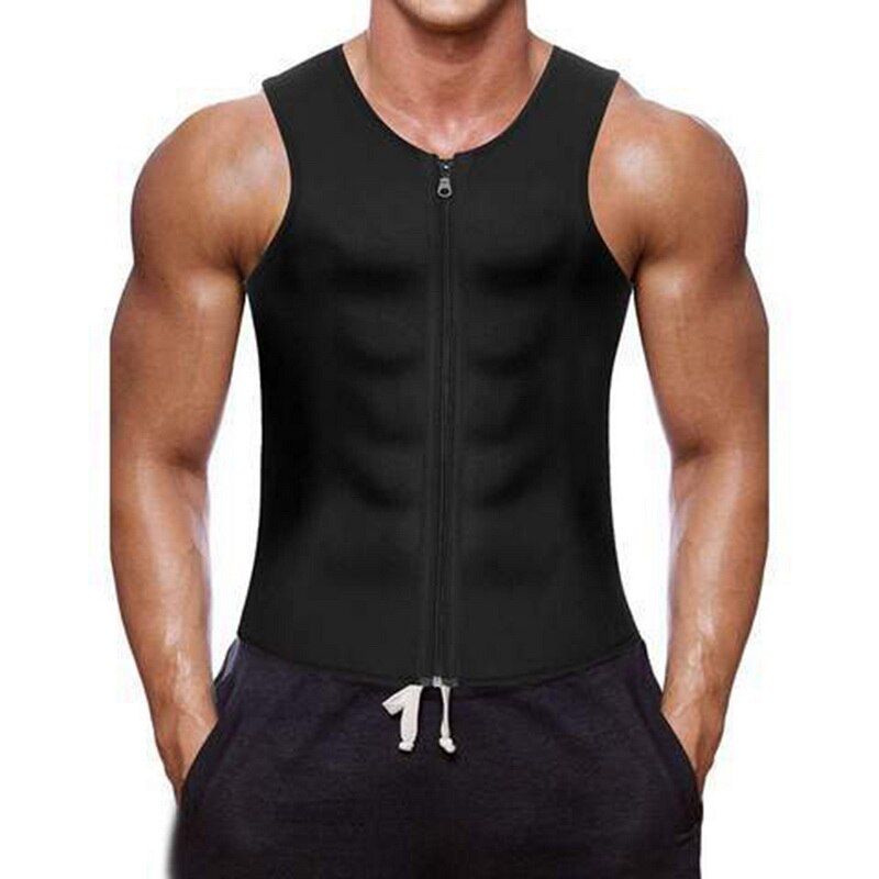 Dropshipping Slimming Belt Men Slimming Vest Body Shaper Neoprene Abdomen Fat Burning Shapewear Waist Sweat Corset