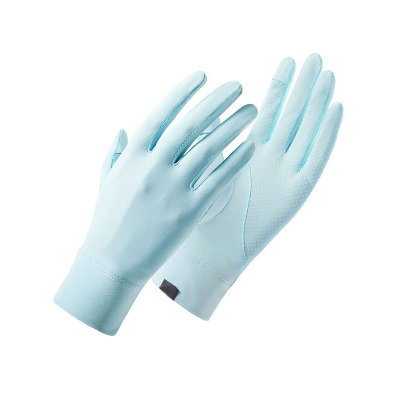 Summer Gloves Pure Colors Opened Fingertip Ice Silk Gloves