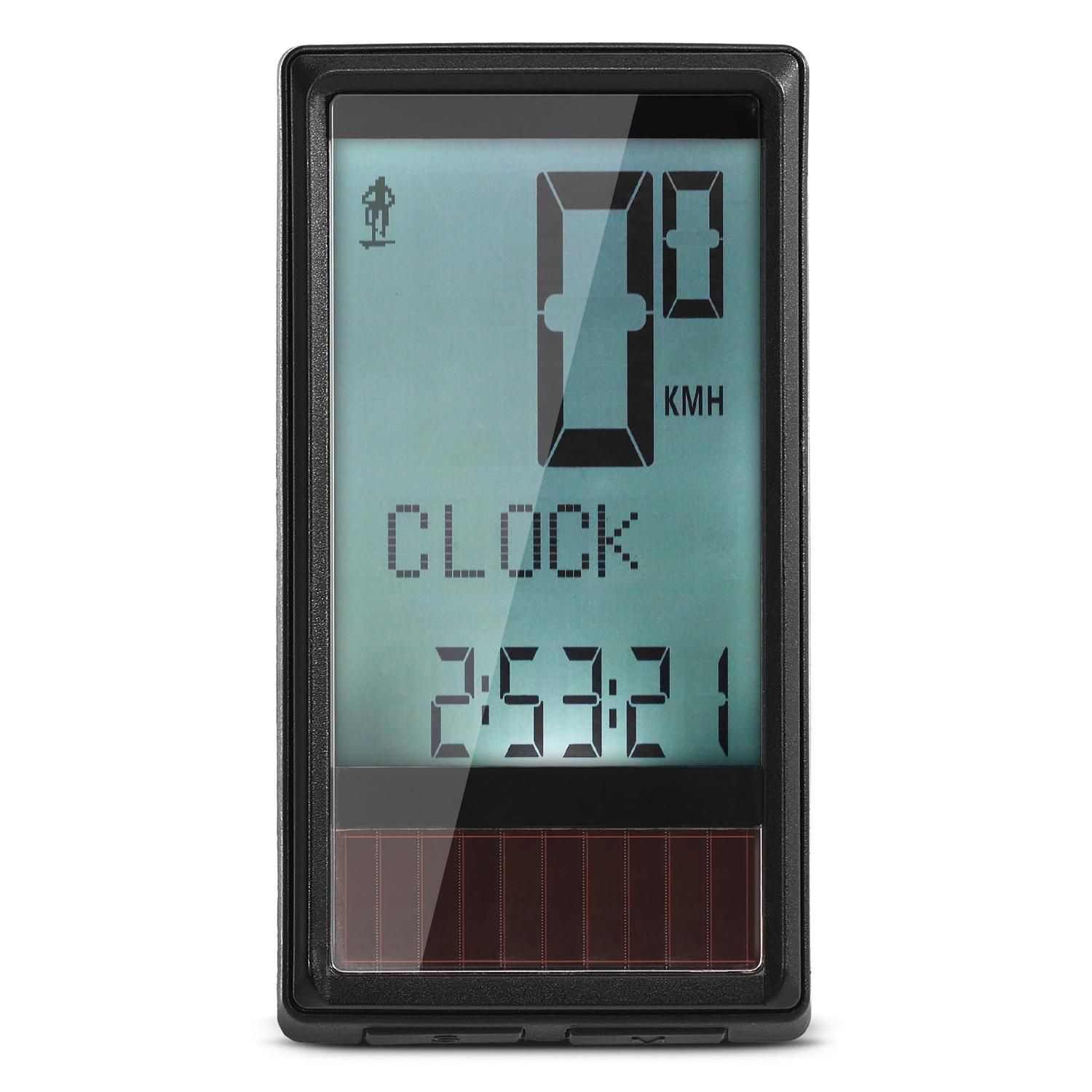 Large Screen Bike Computer with Solar Energy Multi Language Wireles s Cycling Computer Bicycle Speedometer Odometer