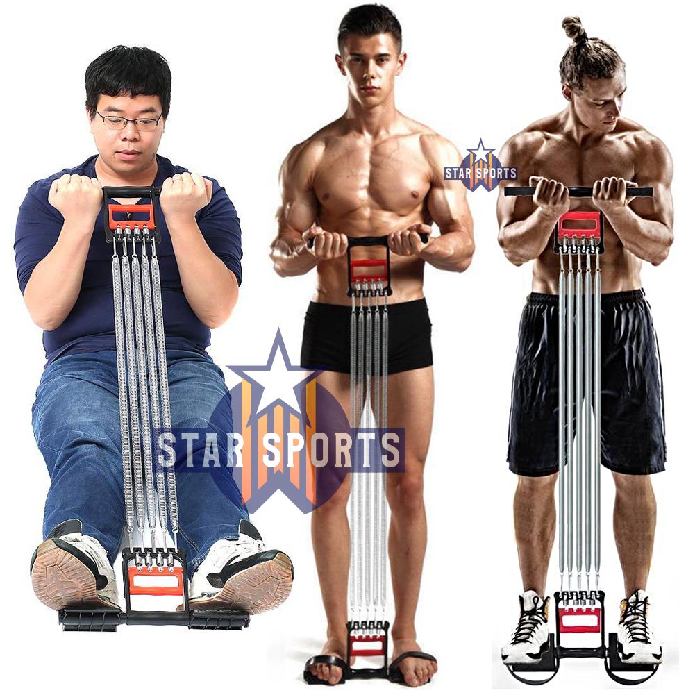 3 in 1 Tummy Trimmer Ab Exerciser with Chest Expander and Hand Grip Home Fitness Equipment Muscle Training 3 in 1