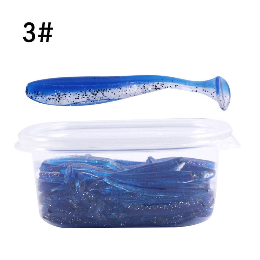 Yfashion 50pcs/box Rubber -ail  Soft  Fish  Lure wo- Soft Bait Fishing Accessories