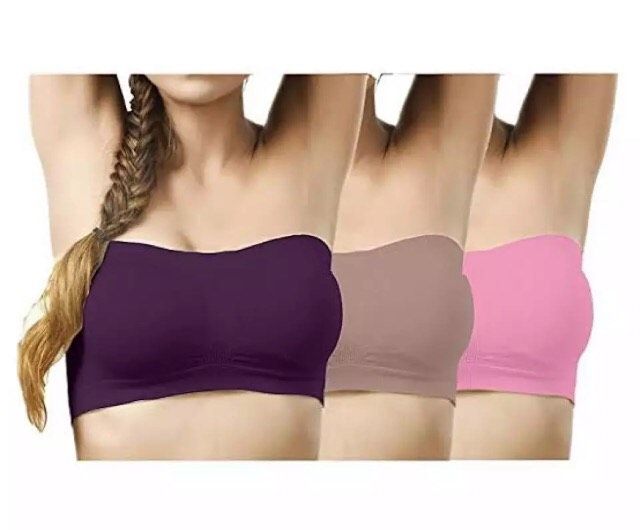Cotton Tube Bra Set For Women (3 pcs)