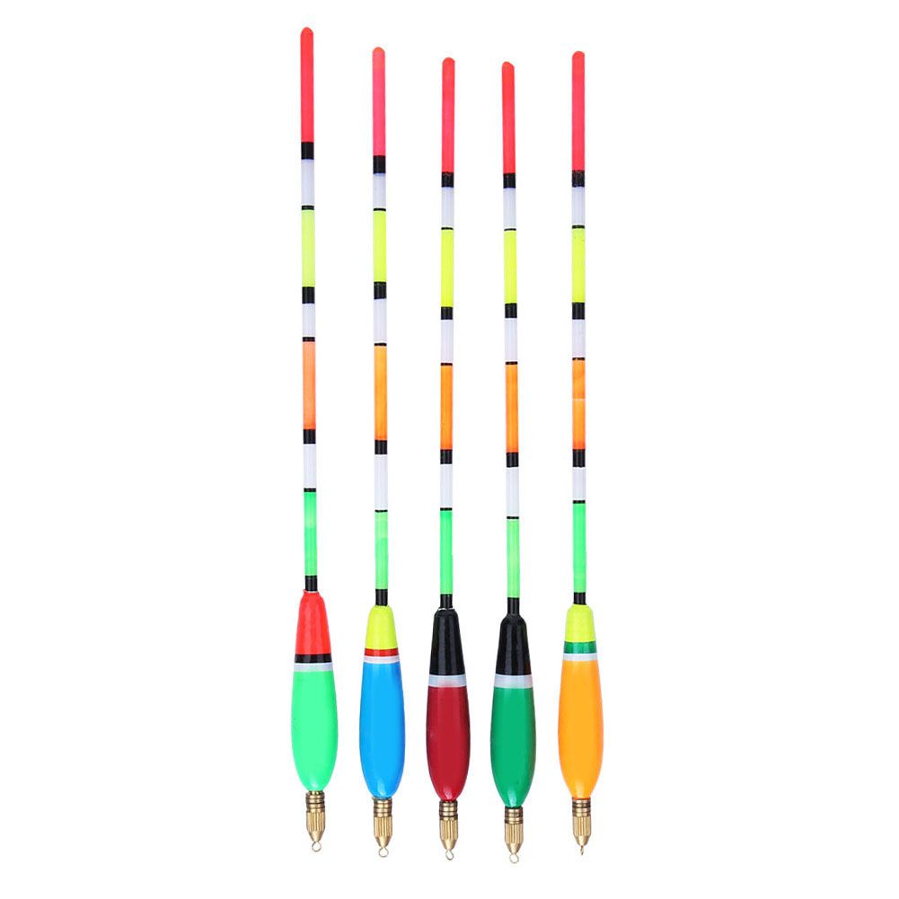 5PCS Multiple Color Balsa Wood Fishing Float Bobber Bite Indicator Angling Gear