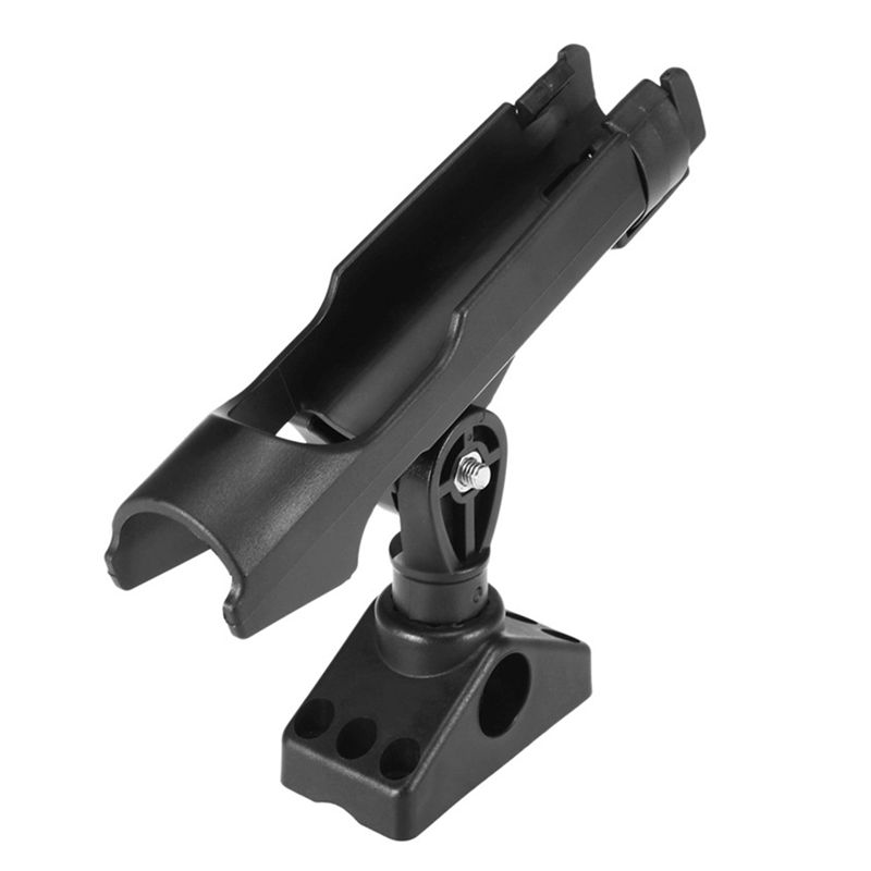 Rowing Boats Kayak 360 Degrees Rotatable ABS Fishing Rod Holder Adjustable Fishing Support Rod Holder Bracket