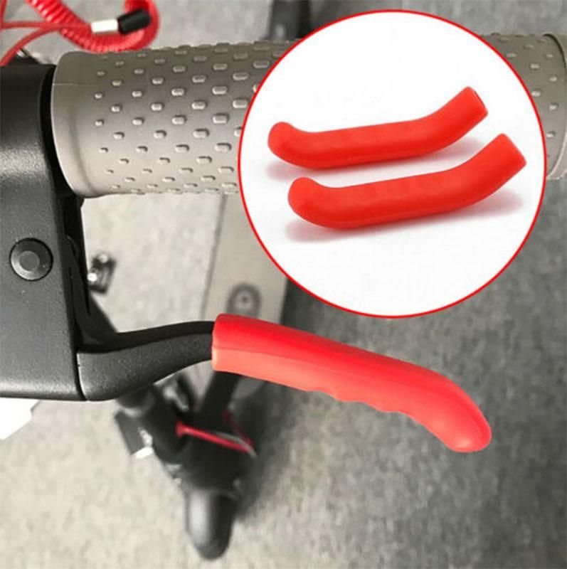 2 Pcs Red Brake Handle Grips Protector Cover For Xiaomi Mijia M365 Scooter