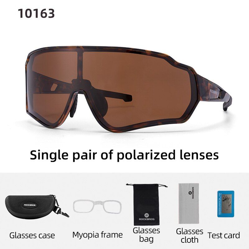 ROCKBROS Cycling Glasses Photochromic Bicycle Outdoor Sports Glasses MTB Polarized Bike Sunglasses Eyewear UniMyopia Frame