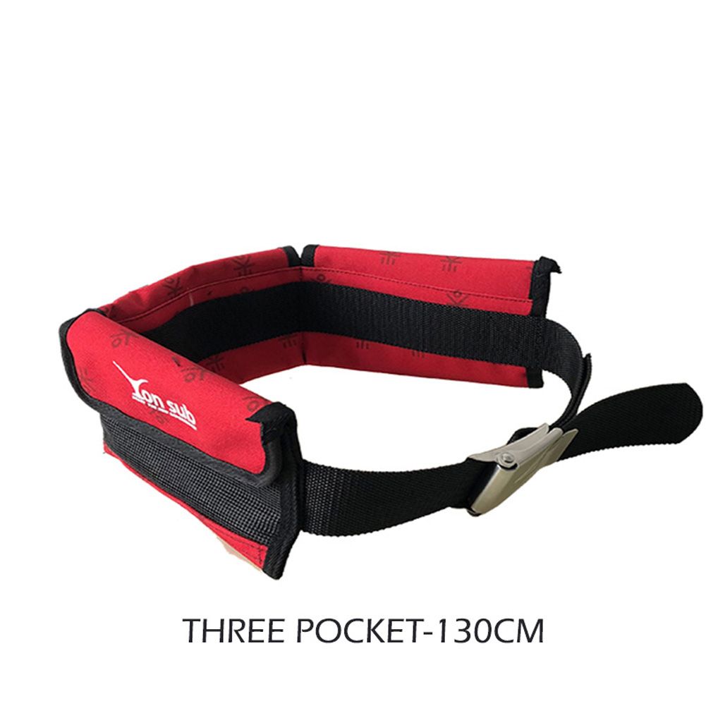 Adjustable 4/3 Pocket Diving Weight Belt With Stainless Steel Buckle Water Sport Equipment