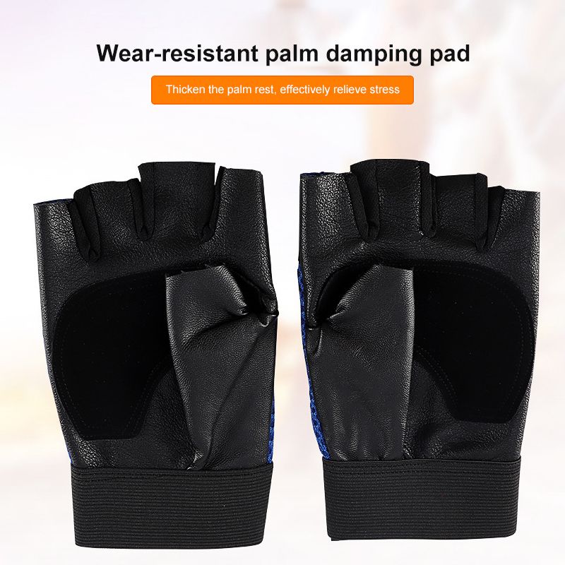 PU Half Finger Leather Gloves Men's Four Seasons Mountaineering Riding Tactics Personality Skull Head Rivet Fitness Protective Gloves brand new and good quality