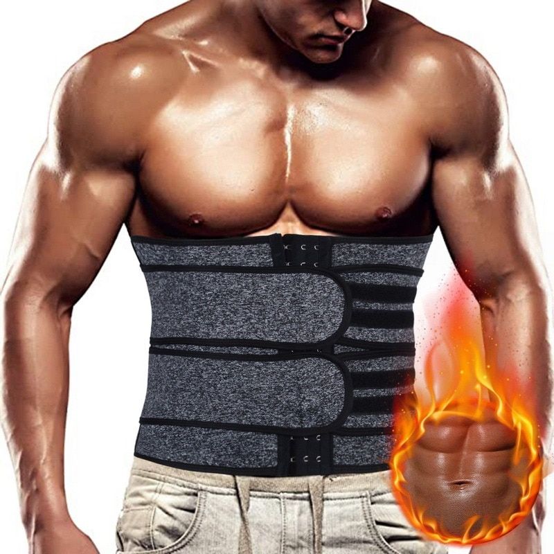 Men Waist Trainer Slimming Body Shaper Fitness Belt Weight Loss Fat Burning Sport Girdle Sweat Trimmer Workout Cincher Shapewear